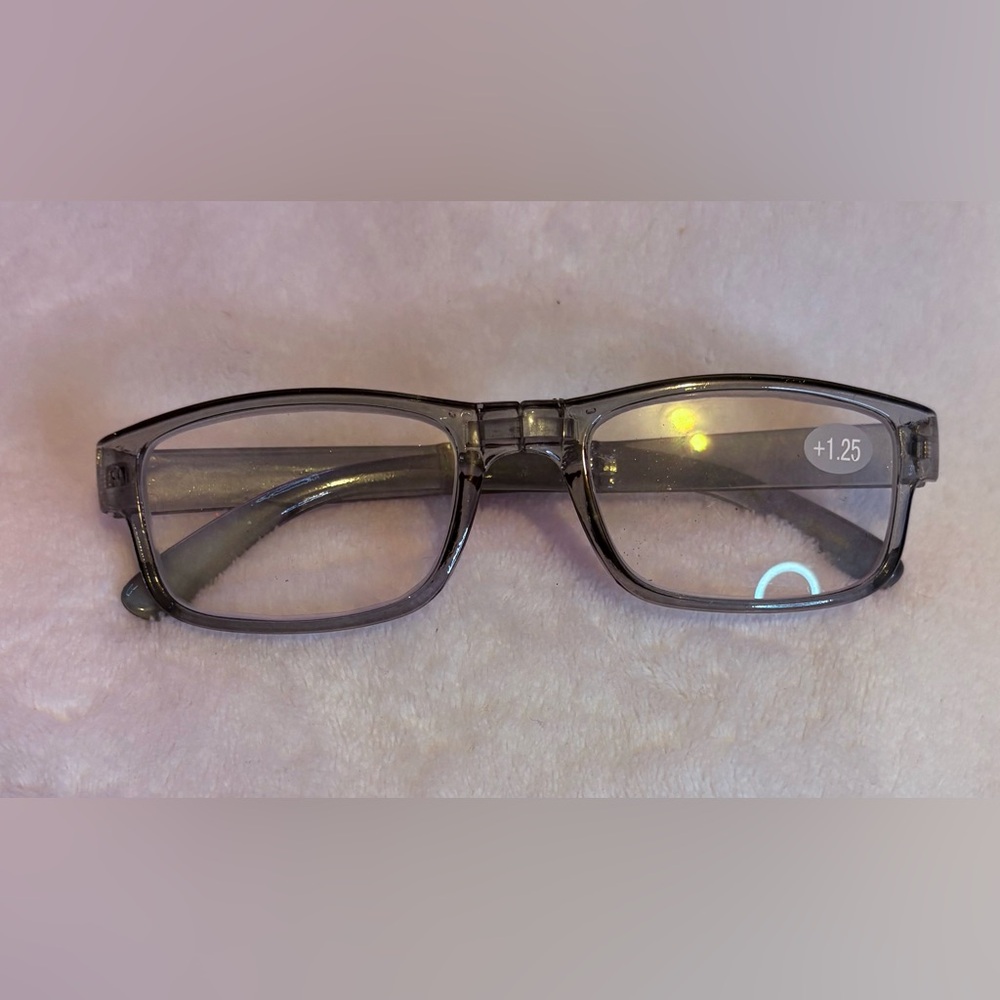 Transparent Gray Reader Eyeglasses
